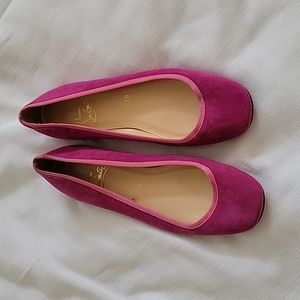 Christian Louboutin pink fusia flats EU38